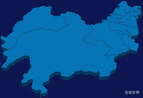 echarts郑州市二七区geoJson地图3d地图实例旋转动画